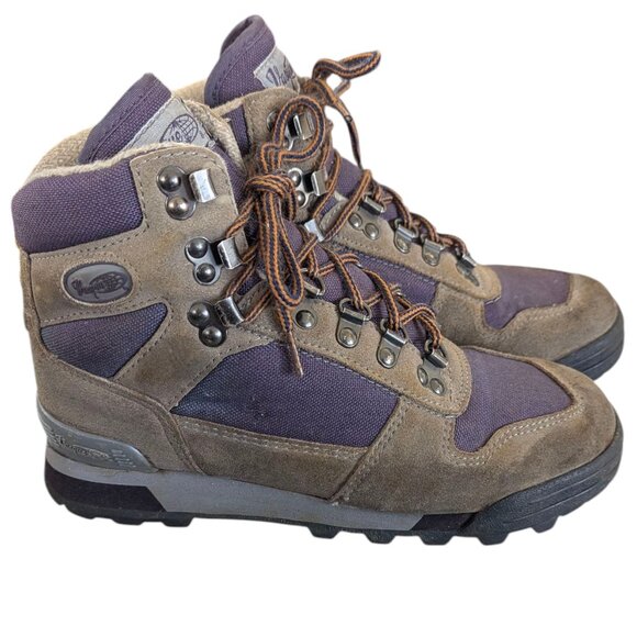 Vintage Vasque Leather and Canvas Women's Hiking Boots - Size 7 - Picture 1 of 13
